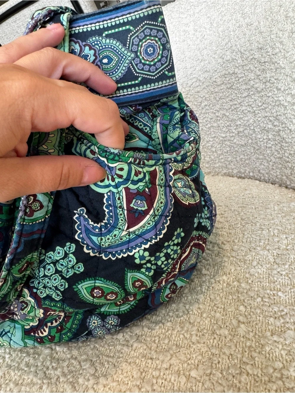 Vera Bradley “Blue Rhapsody” small tote - Navy & Teal